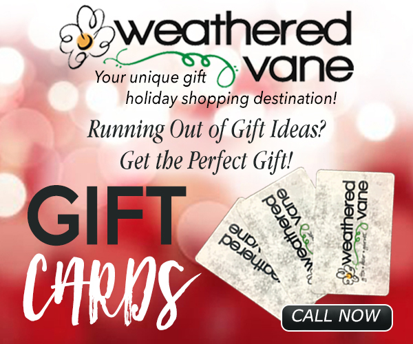 gift certificates at weathered vane